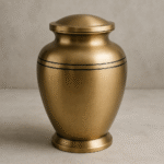 An image of a golden urn.