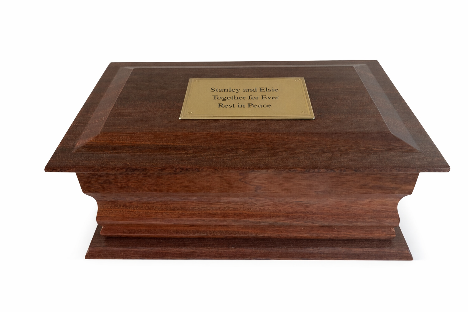 Welland Solid Mahogany Double Adult Ashes Casket - Image 3